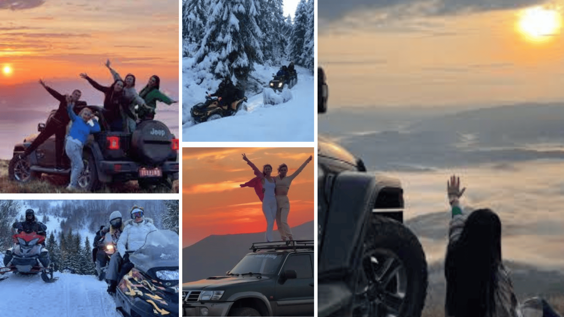 Позашляховик на вершині гори під час джип-туру в Карпатах